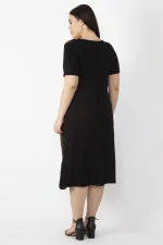 Kadın Turuncu Viskon Garnili Elbise 65N23624