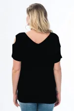 Kadın Beyaz Omuz Dekolteli Viskon Bluz 65N22698