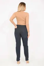 Kadın Lacivert Büyük Beden 5 Cepli Likralı Kot Pantolon