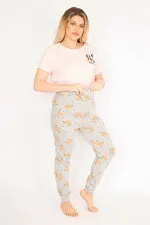 Ensemble pyjama de maternité coloré pour femme, pantalon et chemisier 65N35198