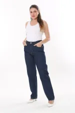 Kadın Büyük Beden Lacivert 5 Cepli Kot Pantolon 65N37848