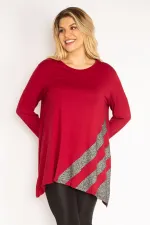 Kadın Bordo Sim Detaylı Tunik 65N35186