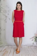 ROBE À POIS FUJYA POUR FEMME AVEC POCHE DÉTAILLÉE