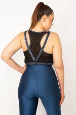 Kadın İndigo Sırt Detaylı Crop Bistüer 65N33329