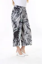 Kadın Büyük Beden Renkli Beli Lastikli Yan Cepli Desenli Pantolon 65N37842