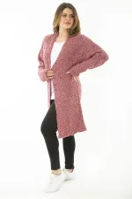 Kadın Büyük Beden Renkli Kalın Triko Hırka 65N37173