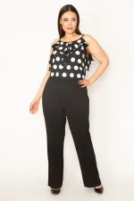 COMBINAISON ROBE NOIRE POUR FEMME, COL EN V, BRETELLES, MANCHES À VOLANTS, CEINTURE À LA TAILLE