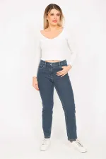 Kadın Lacivert 5 Cepli Kot Pantolon 65N35271