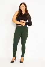 Kadın Antrasit Ön Süs Cep Ve Arka Cepli Tayt 65N34862