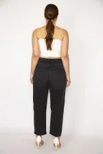 Kadın Büyük Beden Antrasit 5 Cepli Likralı Kot Pantolon