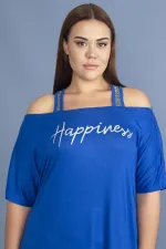 Kadın Haki Sim Detaylı Ön Baskılı Viskon Elbise 65N27473