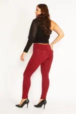 Kadın Antrasit Ön Süs Cep Ve Arka Cepli Tayt 65N34862