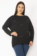 Kadın Kemik Taş Ve Baskı Detaylı Tunik 65N35384