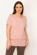 KADIN ORANJ ETEK UCU BÜZGÜLÜ DÜŞÜK KOLLU BLUZ