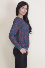 BLOUSE EN MOUSSELINE AVEC DÉTAILS CÔTELÉS