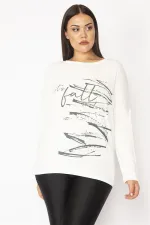 Kadın Kemik Taş Ve Baskı Detaylı Tunik 65N28365