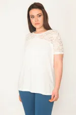 KADIN KEMİK ROBA DANTELLİ BLUZ