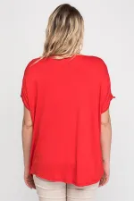 Kadın Bej Omuz Dekolteli İnci Detaylı Viskon Tunik 65N15453