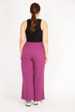 Kadın Fujya Büyük Beden Geniş Paçalı Eşofman Alt