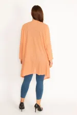 Kadın Oranj Salaş Yaka Hırka 65N34778