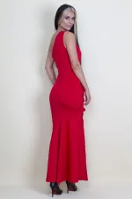 ROBE DE SOIRÉE À UNE ÉPAULE AVEC DÉTAILS À VOLANTS