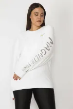 Kadın Kemik Kol Detaylı Havlu Sweatshirt 65N28517