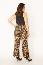 Kadın Kemik Yarım Astarlı Beli Lastikli Pantolon 65N32715