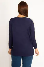 Kadın Bordo Dantel Detaylı Bluz 65N34646