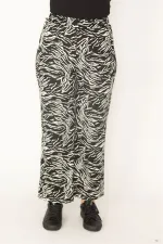 Kadın Kemik Yarım Astarlı Beli Lastikli Pantolon 65N32715