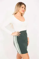 Kadın Pembe 2 İplik Yan Şeritli Spor Etek 85N7299