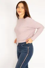 Kadın Pembe Ön Bağcıklı Bluz 65N34916