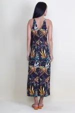 Robe à motifs floraux avec bretelles en chaîne