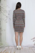 KADIN BEJ ASTARLI KRUVAZE ELBİSE