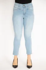 Kadın Mavi Kup Detaylı Kot Pantolon 65N35142