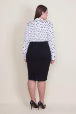 DRESS WITH SATIN FABRIC UPPER PART AND WAIST BELT