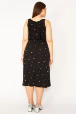 Kadın Kemik Göğüs Volanlı Askılı Elbise 65N33212