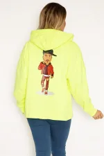 Women's Phosphor Digital Printed Hooded Sweatshirt 65N35162