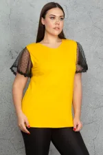 Kadın Kırmızı Dantel Detaylı Bluz 65N23383