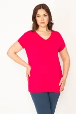 KADIN FUJYA V YAKALI KISA KOLLU BLUZ