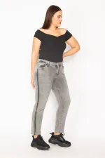 Kadın Füme Yıkama Efektli 5 Cepli Kot Pantolon 65N29867