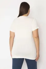 Kadın Kemik Dijital Baskılı Bluz 65N28857