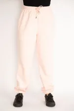 Kadın Pembe İçi Şardonlu 3 İplik Eşofman Alt 65N35102