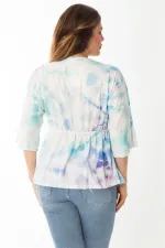 KADIN RENKLİ ANVELOP YAKALI BLUZ 26A37032