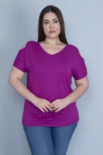 Kadın Beyaz Omuz Dekolteli Viskon Bluz 65N22698