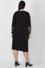 Kadın Siyah Dantel Detaylı Elbise 65N16219