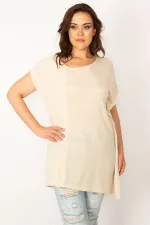 Kadın Vizon Yan Detaylı Bluz 65N33656