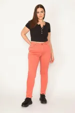 KADIN PEMBE YÜKSEK BEL 5 CEP PANTOLON