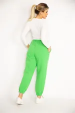 Kadın Yeşil İçi Şardonlu 3 İplik Eşofman Alt 65N35099