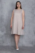 Kadın Vizon Puan Desenli Elbise 65N24477