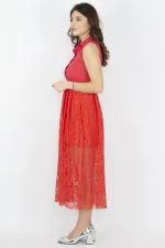 Robe femme en dentelle grenade 85N5177